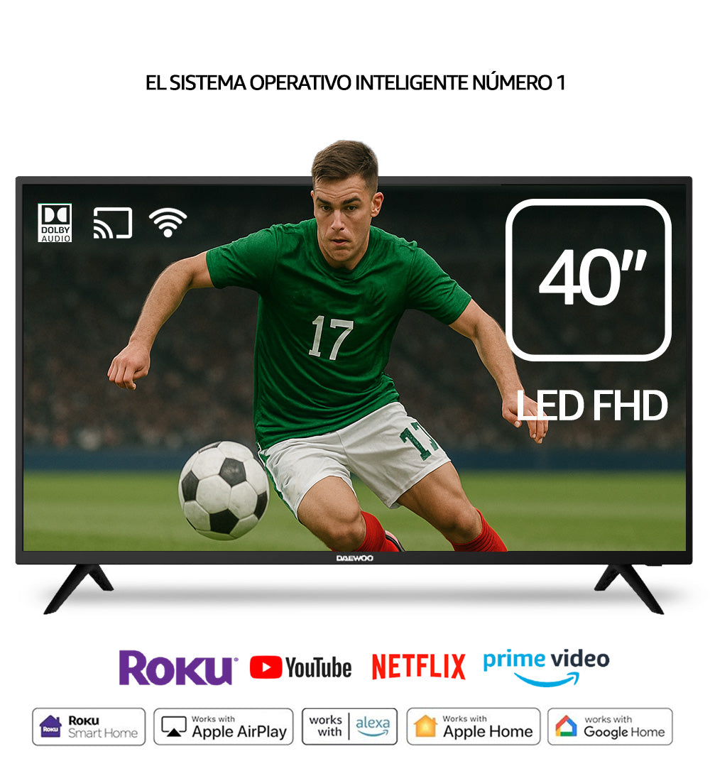 Pantalla DAEWOO 40&quot; LED FULL HD ROKU TV