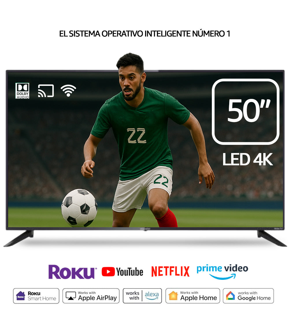 Pantalla DAEWOO 50&quot; 4K LED FULL HD ROKU TV