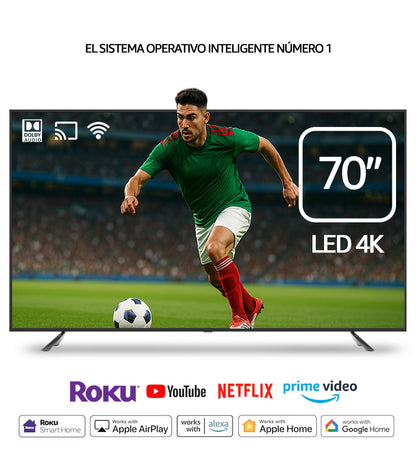 Pantalla DAEWOO  70&quot; 4K LED FULL HD ROKU TV